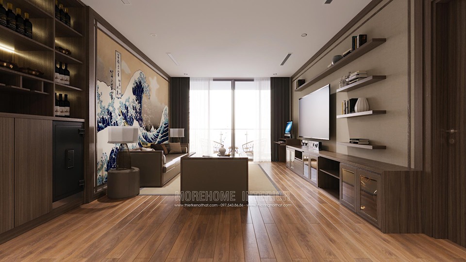 Thiết kế nội thất chung cư Vinhomes Skylake phong cách Nhật Bản