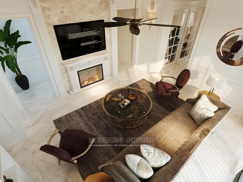 Nội thất sofa phòng khách đẹp dành cho nhà chung cư thiết kế chung cư cao cấp
