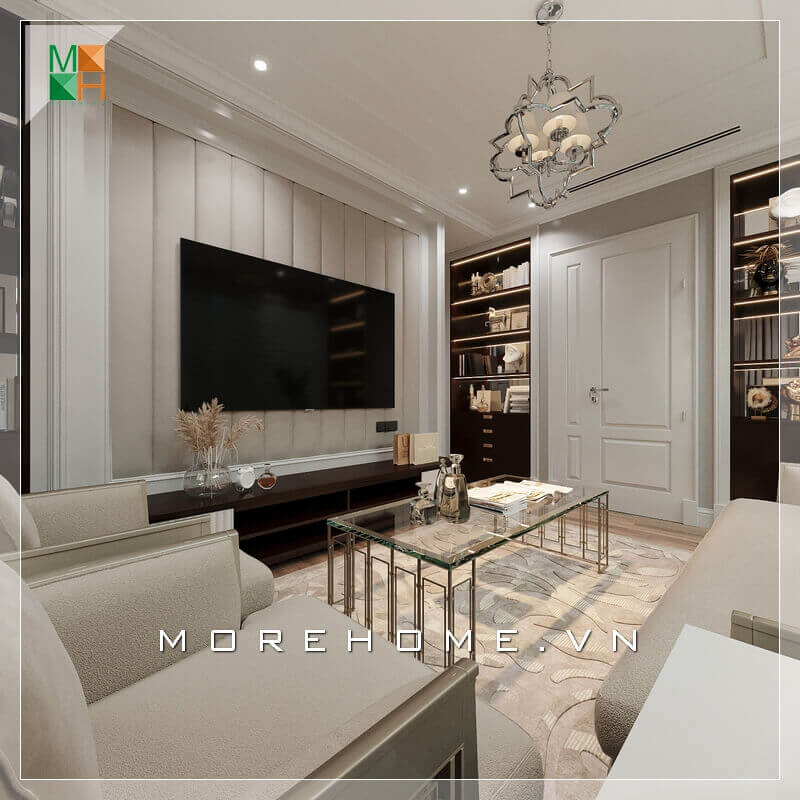 Giới thiệu mẫu sofa phòng khách đẹp cao cấp bọc nỉ màu kem sữa đẹp kết hợp với chiếc bàn kính sang trọng và đẳng cấp. Thiết kế tường treo TV rất sáng tạo ấn tượng với những chi tiết phào nổi đầy tinh tế. Kệ TV hiện đại cũng là một điểm nhấn giúp căn phòng trở nên đẳng cấp hơn. Ngắm nhìn các mẫu thiết kế sofa phòng khách đẹp và tinh tế