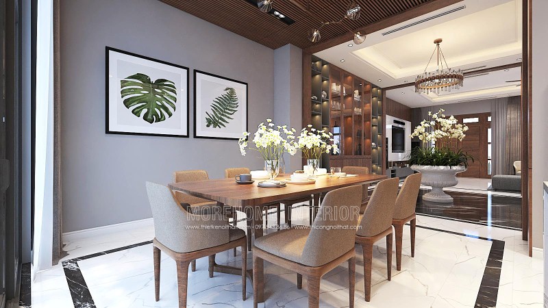 Bộ bàn ăn gỗ óc chó 8 ghế hiện đại đẹp cho chung cư, biệt thự, nhà phố. Thiết kế cao cấp