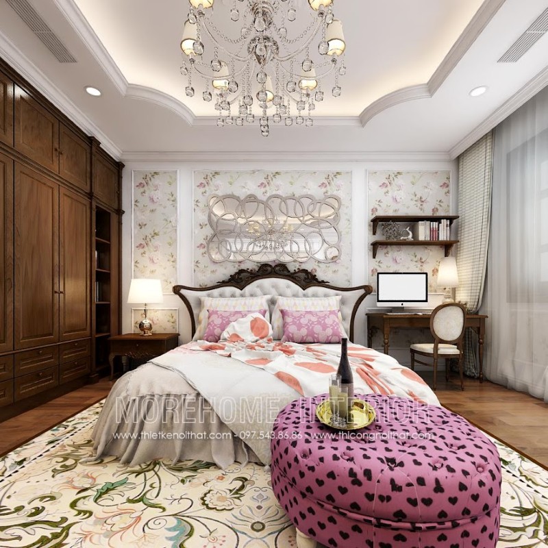 Morehome chuyên thiết kế, thi công và sản xuất nội thất gỗ óc chó cao cấp như: giường ngủ gỗ óc chó, tủ quần áo gỗ óc chó....