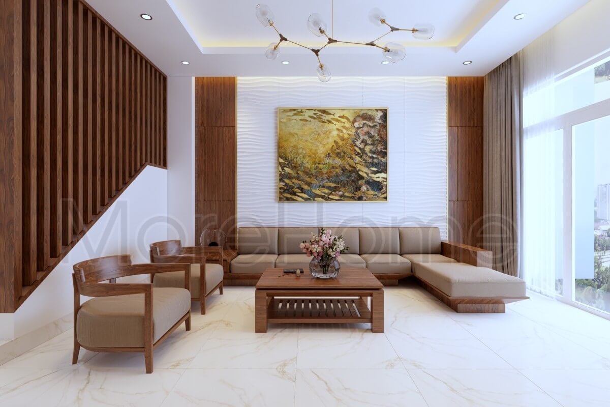 Các mẫu thiết kế phòng khách gỗ hiện đại và đẳng cấp