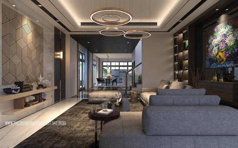 Thiết kế tầng 1 đẹp, sang trọng cho nhà phố, biệt thự với ý tưởng thiết kế phòng khách liền phòng ăn theo phong cách hiện đại. Thiết kế phòng khách liền phòng ăn đẹp, khoa học và sang trọng