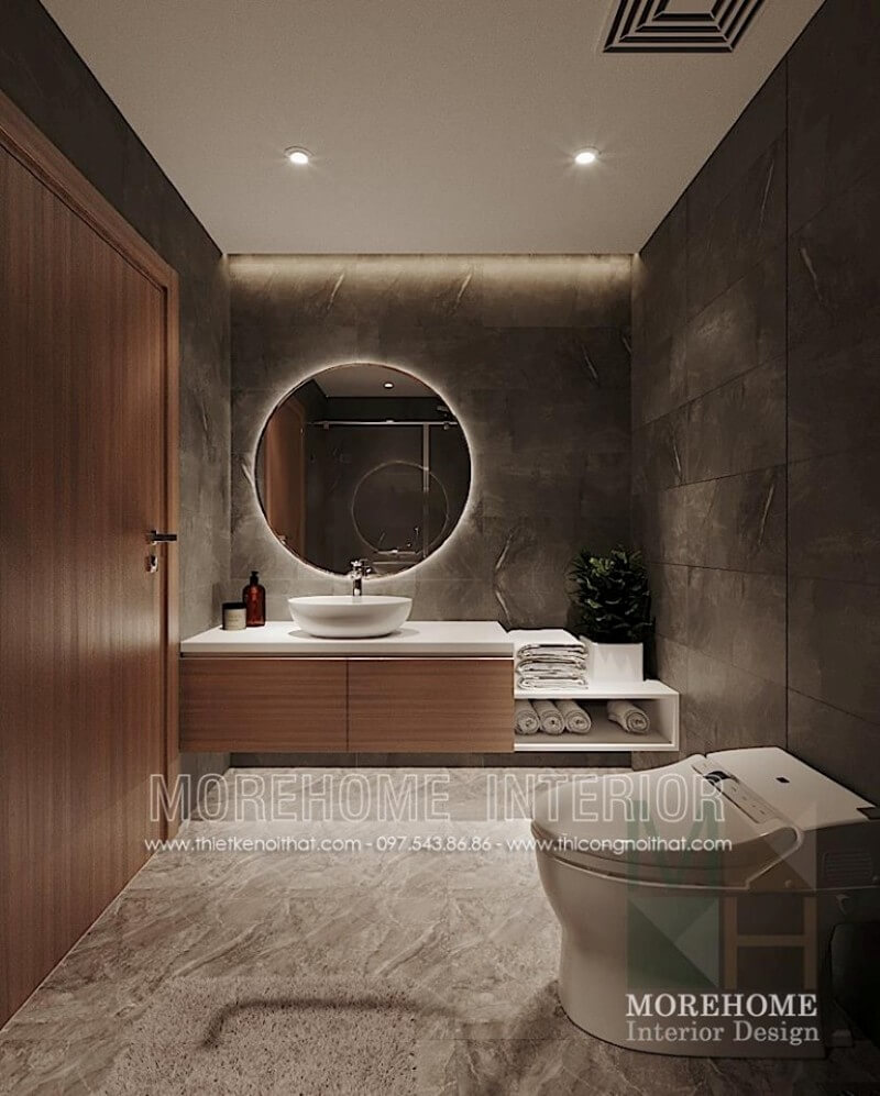 Mẫu thiết kế nội thất phòng tắm chung cư sang trọng và hiện đại Thiết kế nội thất phòng tắm chung cư