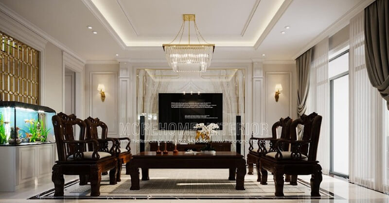 Đá đối vân ốp tường đẹp sang trọng tạo vẻ đẹp ấn tượng cho phòng khách biệt thự, nhà phố cao cấp. Tổng hợp các mẫu thiết kế đá ốp tường phòng khách cao cấp