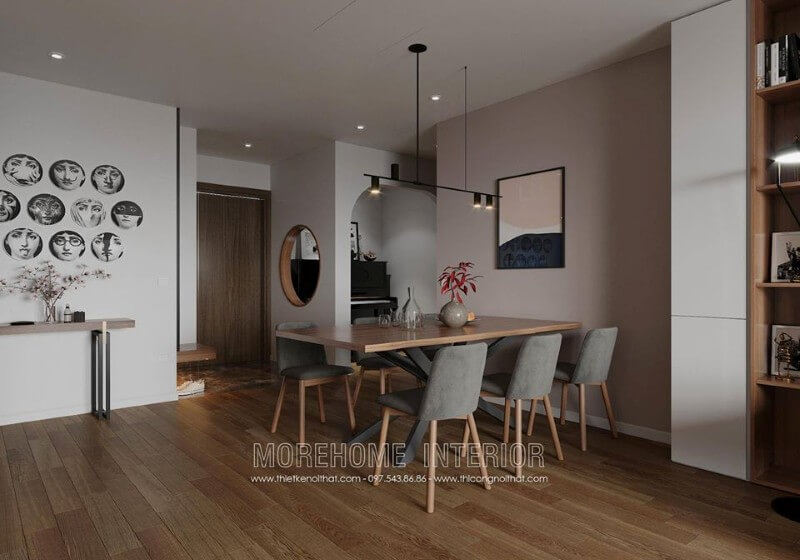 Ý tưởng thiết kế nội thất phòng ăn chung cư hiện đại