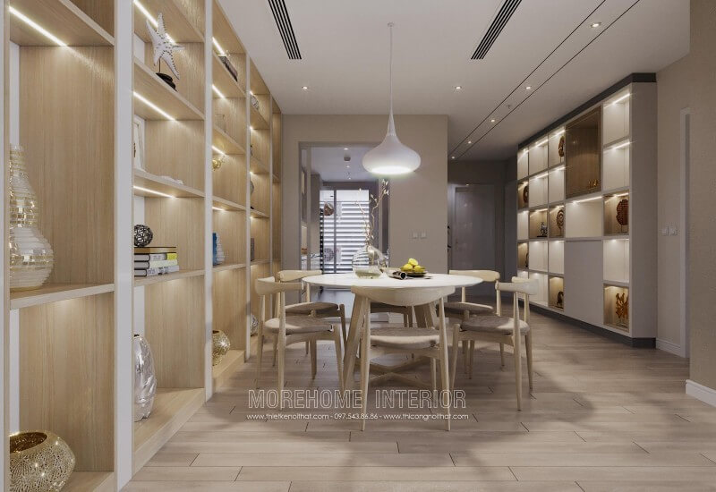 Ý tưởng thiết kế nội thất phòng ăn chung cư hiện đại