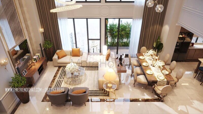 Ý tưởng thiết kế nội thất phòng ăn chung cư hiện đại