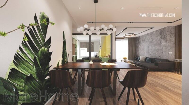 Ý tưởng thiết kế nội thất phòng ăn chung cư hiện đại