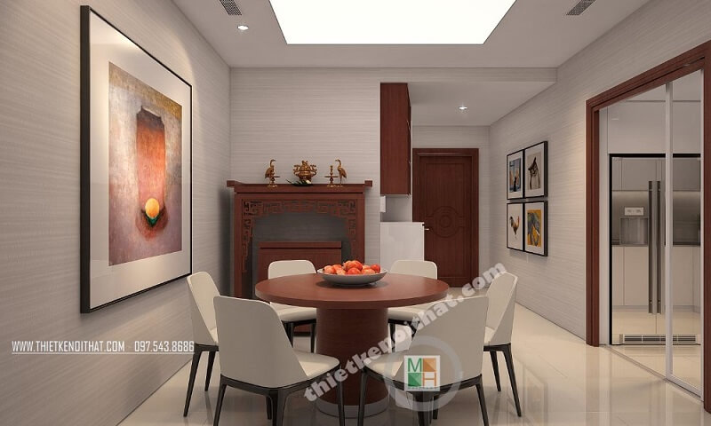 Ý tưởng thiết kế nội thất phòng ăn chung cư hiện đại