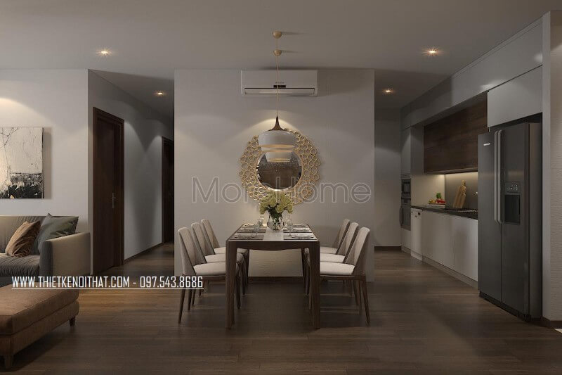 Ý tưởng thiết kế nội thất phòng ăn chung cư hiện đại