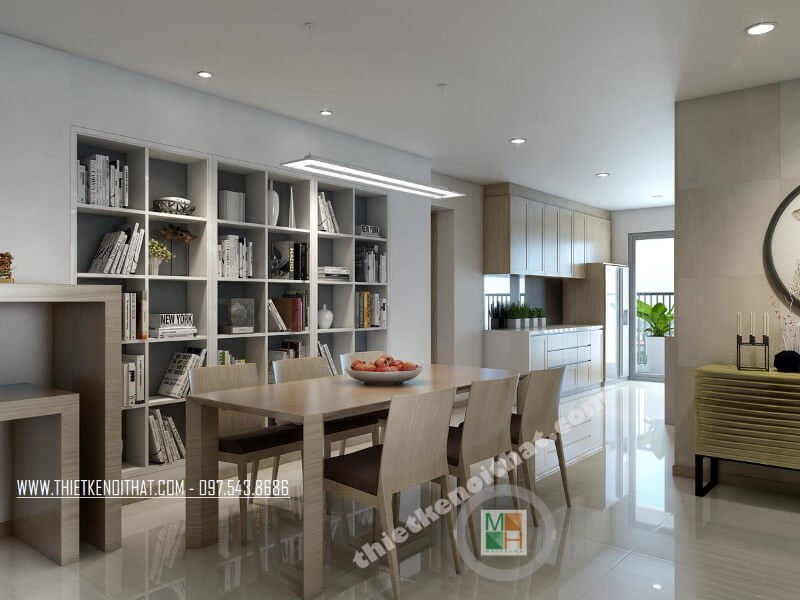 Ý tưởng thiết kế nội thất phòng ăn chung cư hiện đại