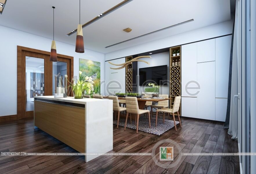 Thiết kế nội thất phòng ăn đẹp hiện đại