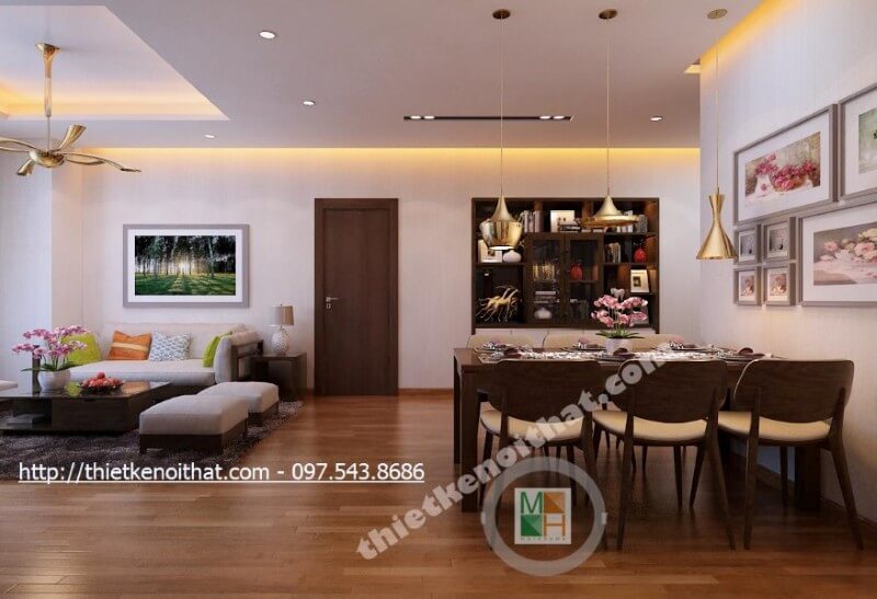 Thiết kế nội thất phòng ăn đẹp hiện đại