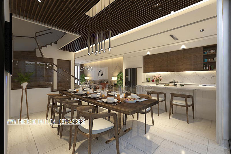 Thiết kế nội thất phòng ăn đẹp hiện đại