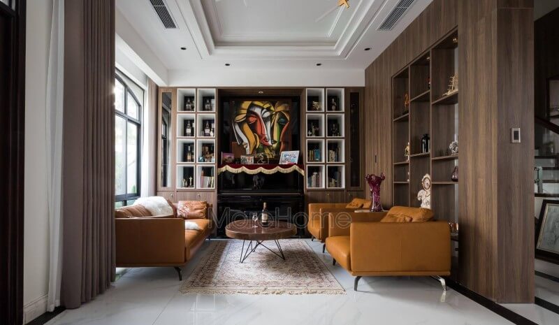 Công trình sản phẩm thi công nội thất phòng khách đẹp cao cấp tại biệt thự Vinhomes Imperia Hải Phòng Thi công nội thất phòng khách biệt thự đẹp, đẳng cấp