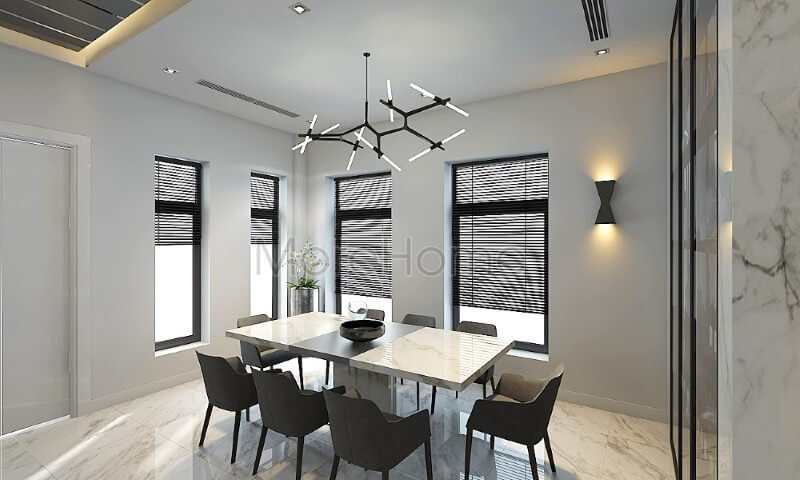 Bộ bàn ăn mặt đá cao cấp hiện đại