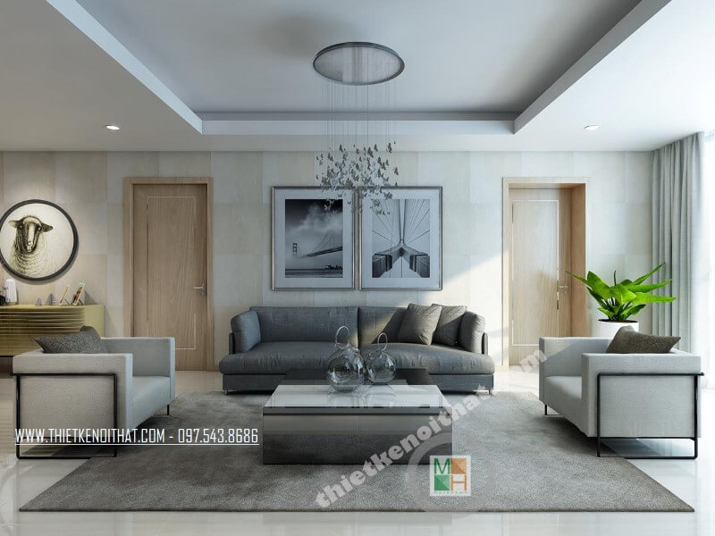 Bàn trà phòng khách vuông, nhỏ nhắn sử dụng gỗ công nghiệp tráng giương màu trắng mang đến vẻ đẹp sang trọng, tinh tế Lựa chọn mẫu thiết kế bàn trà phòng khách sang trọng