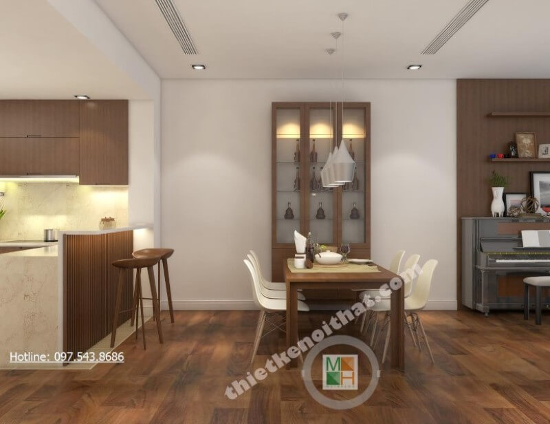 Trang trí nội thất phòng ăn chung cư phong cách hiện đại đầy ấn tượng Thiết kế nội thất phòng ăn đẹp