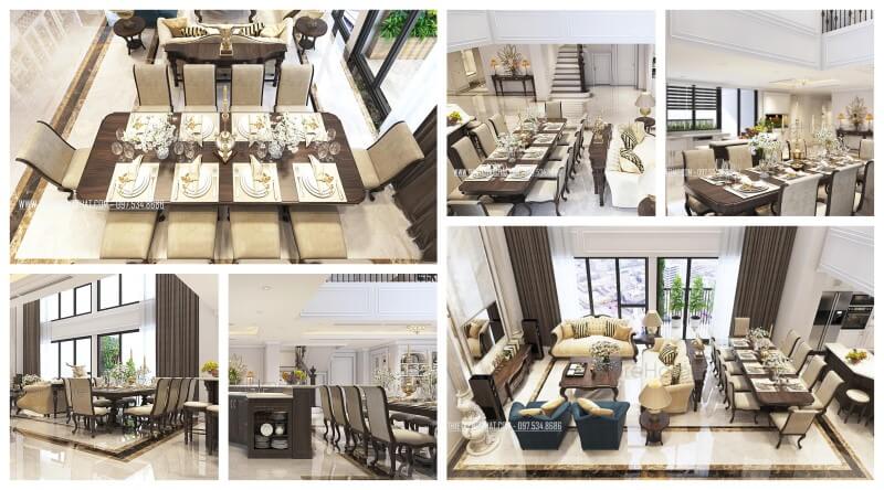 Thiết kế phòng ăn chung cư phong cách hiện đại trẻ trung, ấn tượng