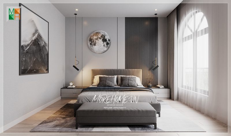 Tab đầu giường trắng hiện đại cung cấp một bố trí để sắp xếp những món đồ gọn gàng, tạo nên một không gian đẹp với tính thẩm mỹ.